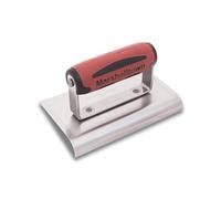 Marshalltown 138D 6 X 4 Steel Edge Trowel Curved Ends 1/2R, 5/8LDuraSoft Grip, Silver, 152 x 102 mm