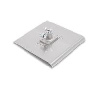 MARSHALLTOWN 3610 All-Angle Walking Edger - 8" x 8" Heavy 16-Gauge Stainless Steel, ½" Radius, ⅝" Lip, 360° Swivel Bracket for Large Concrete Projects, Durable Clevis-Handle Compatible