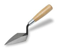 Marshalltown 457 7-inch Pointing Trowel - Wooden Handle | Solid forged high-grade tool steel blade features a fully ground and polished finish.