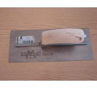 Marshalltown Notched Trowel M701S - 11" x 4.1/2" V-notch 5.5mm x 4mm Shaped Wooden Handle