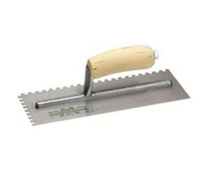 Marshalltown 702S Square Notched Trowel - Wooden Handle