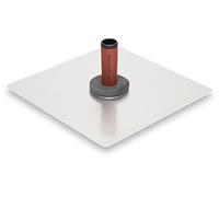 Marshalltown Aluminum Hawk, 356 x 356 mm, Plaster Hawk, Assembled in USA | Square Blade Holds Plaster and Mud, DuraSoft Handle, Callus Preventer, Drywall and Masonry Hawk, 6D