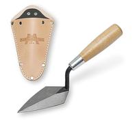 MARSHALLTOWN ATH45 Philadelphia Pointing Trowel - 4½" Single-Piece Forged High Carbon Steel, Hardwood Handle, Includes Rugged Archaeology Holster for Field Digging & Precision Work