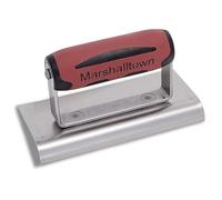 MARSHALLTOWN Curved Concrete Edger, 6 x 3 Stainless Steel Blade | rounds slab edges to prevent chipping and cracks; sidewalk, patio, driveway concrete; concrete finishing tools. 121SSD