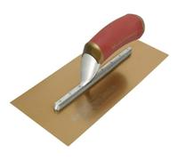 Marshalltown DuraFlex Finishing Trowel 330 x 127 mm, Assembled in USA | Applies Plaster, EIFS and Stucco, Golden Stainless Blade, 330 x 127 mm, 248 mm Mounting, DuraSoft Handle, 4681DFDL