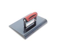 Marshalltown Edging Trowel Made of Blue Steel with Durasoft Handle, Provides Rounding on Concrete, Radius: 19 mm, Lip 22 mm, Size of The Trowel: 229 x 152 mm