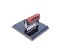 Marshalltown Edging Trowel Made of Blue Steel with Durasoft Handle, Provides Rounding on Concrete, Radius: 10 mm, Lip 13 mm, Size of The Trowel: 152 x 152 mm
