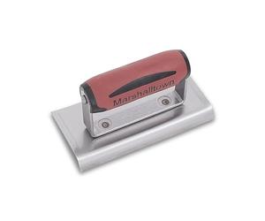 Marshalltown Edging Trowel with Curved end, R 10 mm, L 13 mm, with DuraSoft Handle, Made of Carbon Steel, Dimensions: 152 x 102 mm