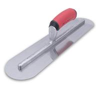 Marshalltown FTFR374R Fully Rounded Finishing Trowel - 16" x 4" Polished Steel Blade, Soft Grip Handle, Cast Aluminum Mounting with Square Shank, Smooth Concrete Finishing Tool