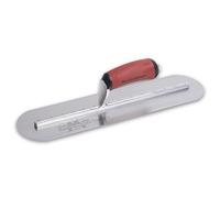Marshalltown Fully Rounded Concrete Finishing Trowel, 40.6 x 10.2 cm, High Carbon Steel Blade, DuraSoft Handle, Made in USA, MXS66FRD