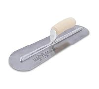 MARSHALLTOWN Fully Rounded Concrete Finishing Trowel, High Carbon Steel Blade, Wood Handle, 14 x 4, Made in The USA, MXS64FR