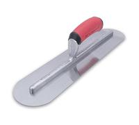 Marshalltown Fully Rounded Smoothing Trowel with Soft Grip Steel Handle, Tool for plastering, Dimensions of The Trowel: 508 x 127 mm