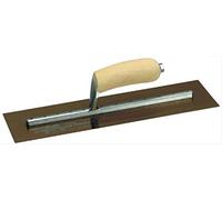 MARSHALLTOWN Golden Stainless Steel Finishing Trowel, 5 x 14 Inch Concrete, Masonry and Drywall Finishing Tool, Made in The USA, MXS205GS