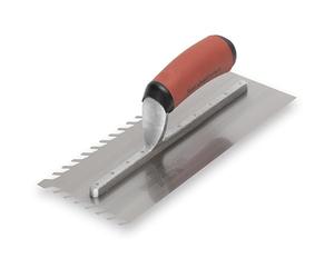 Marshalltown LayFlat 10mm Notch Trowel 11 x 4.1/2in, Features Unique Wave-Shaped notches That Eliminate air Pockets Between The Substrate and Tile.
