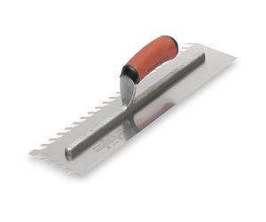 Marshalltown LayFlat 13mm Notch Trowel 16 x 4in, Features Unique Wave-Shaped notches That Eliminate air Pockets Between The Substrate and Tile.