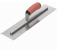Marshalltown LayFlat 6mm Notch Trowel 11 x 4.1/2in, Features Unique Wave-Shaped notches That Eliminate air Pockets Between The Substrate and Tile.