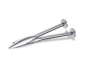 MARSHALLTOWN Line Pins Leaf Point, Leaf Point Style, Chrome-Plated, Forged Steel, LP62