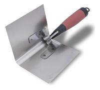 Marshalltown M51D Premier Line 51D 5-Inch by 3-1/2-Inch Inside Corner Trowel with Durasoft Handle, Red