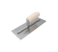 Marshalltown M701S Notched Trowel V 3/16In Wooden Handle 11 X 4.1/2In Multi Colour (280 X 115mm (11 X 4.1/2In))