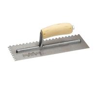 Marshalltown M702S Notched Trowel Square 1/4In Wooden Handle 11 X 4.1/2In Multi Colour (280 X 115mm (11 X 4.1/2In))
