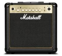 Marshalltown Marshall Mg 15 Gr Guitar Combo Amplifer With Reverb, Practice Amp Suitable For Electric - Black And Gold