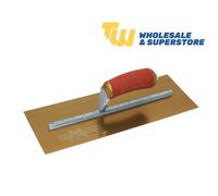 Marshalltown Plasterers Trowel MPB13GSD PermaShape – Gold Stainless Steel, DuraSoft Handle, 13 x 5 in