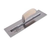 Marshalltown Cement Finishing Trowel MXS64 – Carbon Steel, Wooden Handle, 14 x 4 in