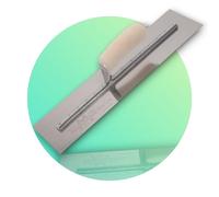 Marshalltown MXS73SS 14" x 4.3/4" Stainless Steel Finishing Trowel Wood Handle