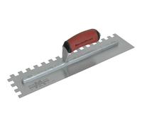 MARSHALLTOWN Notched Trowel, 40.6 x 10.2 cm, Square Notch, 13x13x13 mm, DuraSoft Handle, Made in USA, 711SD
