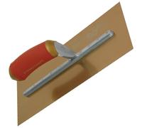 Marshalltown Plasterers Trowel MPB13GSD PermaShape – Gold Stainless Steel, DuraSoft Handle, 13 x 5 in