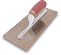 Marshalltown Plasterers Trowel MPB13GSD PermaShape – Gold Stainless Steel, DuraSoft Handle, 13 x 5 in