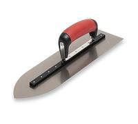 MARSHALLTOWN PFT145 QLT Pointed Finishing Trowel - 14.5" x 4.5" High Carbon Steel Blade, Soft D-Grip Handle, Durable Aluminum Mounting, Ideal for Tight Areas in Concrete Finishing