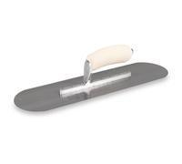Marshalltown Pool Trowel, 406 x 114 mm, High Carbon Steel, Wood | Finishes Curved Pool and Radius Surfaces, 406 x 114 mm High Carbon Steel Blade, Wood Handle, 8 Rivets, SP16H