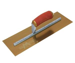 Marshalltown Pre-Worn PermaShape Finishing Gold S/S Trowel DuraSoft 14 x 5in