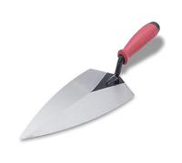 Marshalltown BTSG10 10 x 5-Inch Philadelphia Style Brick Trowel with Red Soft Grip Handle