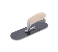 Marshalltown SP123B 12 x 3 Blue Steel Pool Trowel with Curved Wood Handle