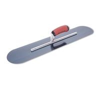 MARSHALLTOWN SP225BD Blue Steel Pool Trowel - 22" x 5" Flexible Blade, DuraSoft® Handle, Lightweight Xtralite® Mounting, 14 Rivets for Strength, Smooth Radius Finishing Tool