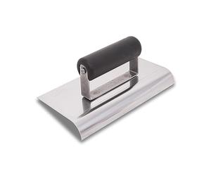 Marshalltown Stainless Steel Edging Trowel with Plastic Handle, Provides Rounding to Concrete, Radius: 13 mm, Lip: 16 mm, Dimensions: 229 x 64 mm