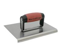 MARSHALLTOWN The Premier Line 184SSD 8-Inch x 6-Inch Stainless Steel Edger-Straight Ends-1/4-Inch Radius-DuraSoft Handle