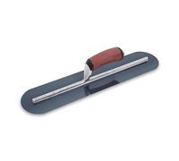 MARSHALLTOWN The Premier Line MXS75BFRD 18-Inch by 3-Inch Blue Steel Fully Rounded Finishing Trowel with Curved DuraSoft Handle