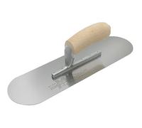 MARSHALLTOWN The Premier Line SP14SS 14-Inch by 4-Inch Bright Stainless Steel Pool Trowel with Curved Wood Handle