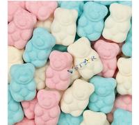 Marshmallow Bears Strawberry Flavour - Sugar Coated Bear Shaped Marshmallows, Soft & Fluffy Pink Sweets for Parties, Gifts & Candy (1000g)