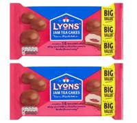Marshmallow Chocolate Cake Bundle Containing Lyons Jam Tea Cakes 200g 16 Cakes (2 Pack)