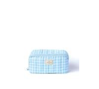 Marshmallow Flat Lay Makeup Box Bag - Baby Blue Gingham The Flat Lay Co Multi One Size