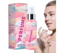 Marshmallow Perfume, Cotton Candy Floss Body Mist, Adorable Long-Lasting Vanilla Fragrance Spray for Women Girls, Sweet Scent, Home, Travel and Daily Use, 1.55x5.86inches