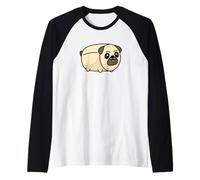 Marshmallow Pug Cute Dessert Dog Pun Art | Puggy Sweet Pup Raglan Baseball Tee