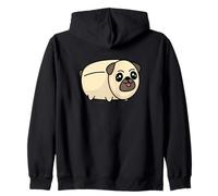 Marshmallow Pug Cute Dessert Dog Pun Art | Puggy Sweet Pup Zip Hoodie