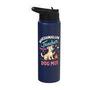 Marshmallow Teacher Promoted to Dog Mom Cute Stainless Steel Insulated Water Bottle