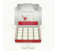 Marshmallow Wax Melts - 96 Hours Burn Time - 16 x 6g Heart-Shaped Strong Scented Christmas Marshmallow Wax Melts in an Elegant Presentation Gift Box