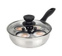 MARSKITOP Egg Poacher Pan Nonstick 4 Eggs, Poached Egg Pan Stainless Steel Poached Egg Cooker, Egg Poaching Pan PFOA Free, Poached Egg Maker with Nonstick Poached Egg Cups